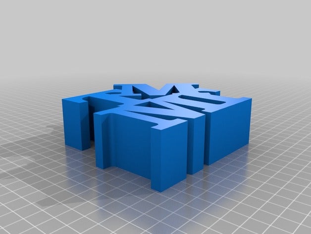 meu word personalizados escultura esculturas 3D print model - Mito3D