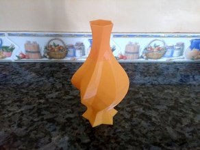 hex poly vase décor 3d print model - Mito3D