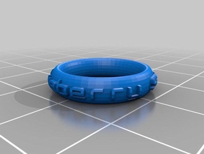 özelleştirilmiş metin ringbraceletcrown şey benim moda 3d print model - Mito3D