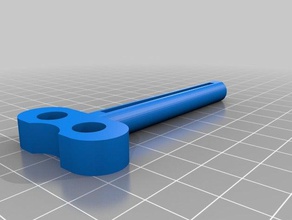 my customized tooth-pastepaint tube key 60mm slot household supplies 3d print model - Mito3D