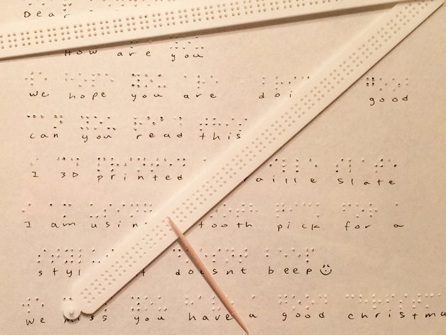 braille ardósia de uma linha aprendizagem acessibilidade cego englishproject makeredchallenge visuallyimpaired 3D print model - Mito3D