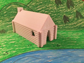 settlers log cabin westward expansion homestead act buildings structures designproject englishproject historyproject logcabin makeredchallenge elementary school middle science social studies steam stem tvy 3d print model - Mito3D