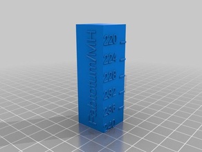fabtotummatterhackers abs customized temperature calibration tower 3d printing tests 3d print model - Mito3D