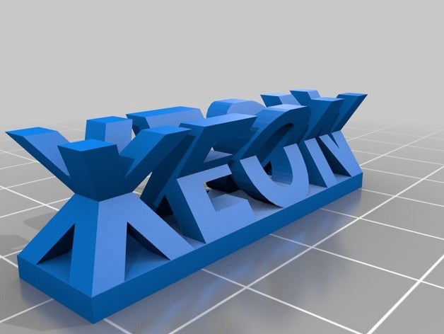 xeon texte sculptures personnalisé 3D print model - Mito3D