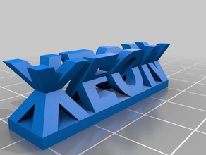 xeon text sculptures customized 3d print model - Mito3D