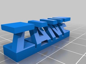 zane texto esculturas personalizado 3d print model - Mito3D