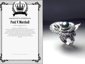 anello con perla anelli gioielli jewerly paultini 3d print model - Mito3D