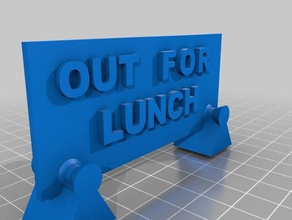 öğle yemeği molası işaretler logoları 3d print model - Mito3D