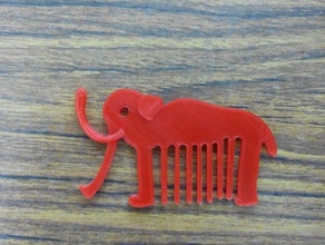 mammoth comb fashion animal elephant 3d print model - Mito3D