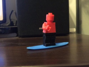 lego kompatibel Surfbrett - Spielzeug Spiele legos 3d print model - Mito3D