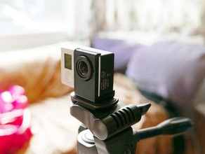 simple tripod mount bare gopro hero 33+ 3+ black without lcd camera 3d print model - Mito3D