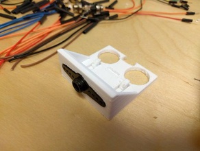 sensor ultra-sônico hc - sr04 suporte servo montado engenharia 3d print model - Mito3D