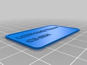 waters placard other customized 3d print model - Mito3D