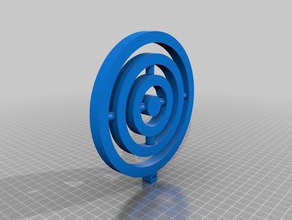 spinning konzentrische Ringe Kunst 3d print model - Mito3D