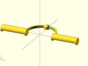clock pendulum horizontal swingers replacement part mechanical toys 3d print model - Mito3D