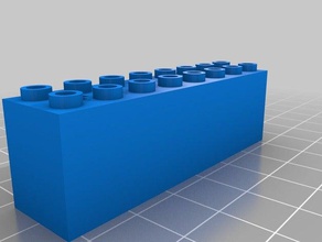 2x8 teknik deliği kutusu tutucu inşaat oyuncaklar özelleştirilmiş 3d print model - Mito3D
