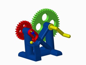 easy gear train 3d printing engineeringproject makeredchallenge scienceproject 3d print model - Mito3D