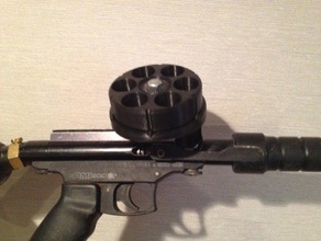 mexicano gatling gun esporte ao ar livre paintball velocidade do carregador 3d print model - Mito3D