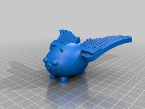 flying pig remix 3d l'impression 3d print model - Mito3D