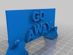 go away signs logos 3d print model - Mito3D