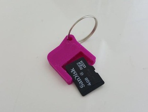 mikro sdmicro sım tutucu Anahtarlık anahtarları anahtar zinciri micro-sım 16 GB micro sd kart sahibi durumda 3d print model - Mito3D