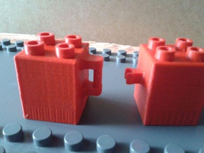 lego duplo de vedação adaptador blocos construção brinquedos tijolo compatível bloco peças cerca 3d print model - Mito3D