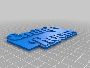 emilys lugar 3 multilínea tag llavero llaveros personalizado 3d print model - Mito3D