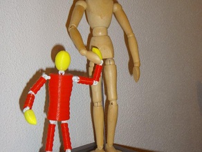 wavyz manikin mechanical toys designproject makeredchallenge art artistic doll model 3d print model - Mito3D