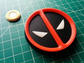 deadpool magnetic symbol costume cosplay 3d print model - Mito3D