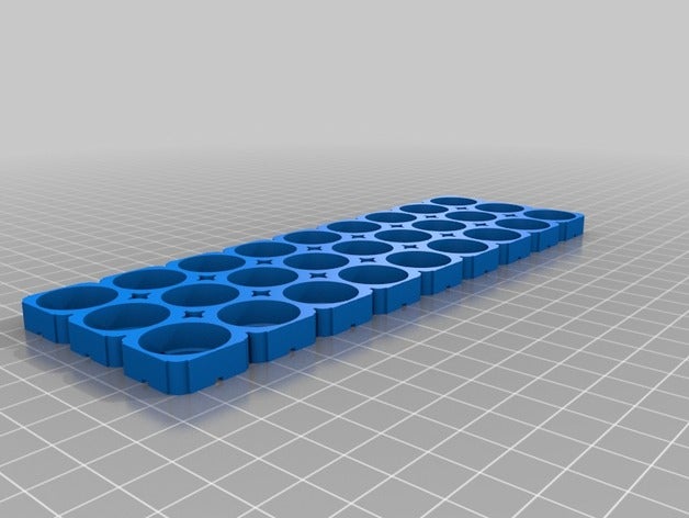 18650 battery pack holder electronics customized 3D print model - Mito3D