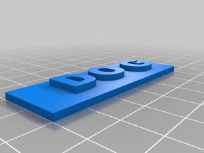 bad dog-tag 3d drucken 3d print model - Mito3D