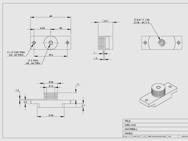 geeetech g2s hotend mod 3d printer parts 3D print model - Mito3D