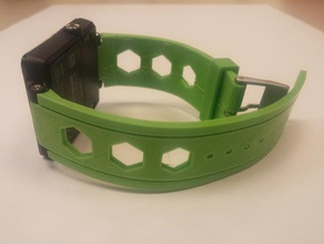watchband garmin vivoactive buckle accessories flexible filament watch band 3d print model - Mito3D