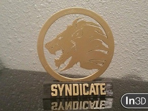 syndicate logo signs logos 3d youtube 3d print model - Mito3D