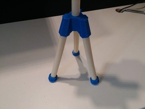 de pvc bricolaje trípode lightstand soporte para smartphone móvil 3d print model - Mito3D