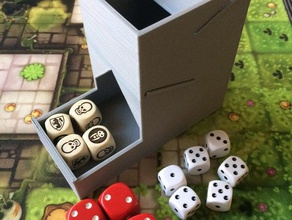 tiny dice tower no supports needed toy game accessories board gaming wargaming 3d print model - Mito3D