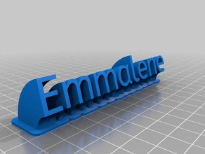 emm bublegum my customized sweeping name plate office 3d print model - Mito3D