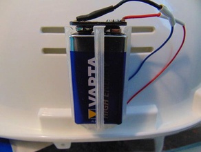 9 V pil holderclip elektronik volt voltluk 3d print model - Mito3D