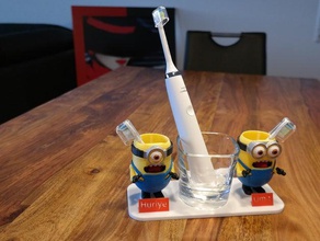 toothbrush holder minions bathroom reprap zepto 3d print model - Mito3D