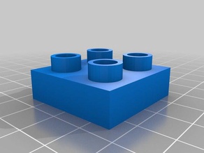 duplo 2x2 de la construcción los juguetes personalizado 3d print model - Mito3D