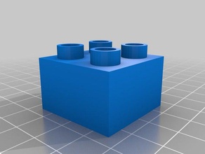 duplo 2x2x1 construção brinquedos personalizado 3d print model - Mito3D