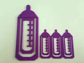 baby bottle paper clip office 3d print model - Mito3D