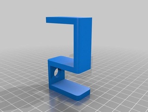 my customized parametric desk hook hole headphone cable office 3d print model - Mito3D