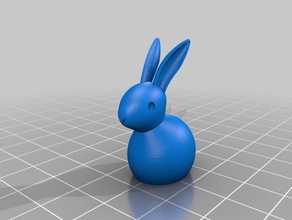 il mio personalizzato coniglietto di pasqua openscad animali 3d print model - Mito3D