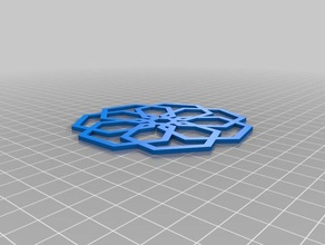 hexagonal de la flor cocina comedor personalizado 3d print model - Mito3D