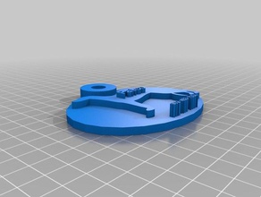 falco-tag Schlüsselanhänger angepasst 3d print model - Mito3D