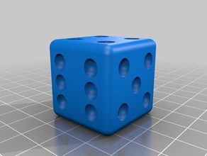 6 ölmek taraflı zar tahta oyunu masa aksesuar oyunlar oyun 3d print model - Mito3D