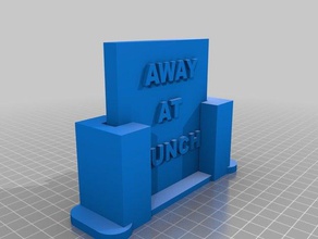 away lunch sign signs logos 3d print model - Mito3D