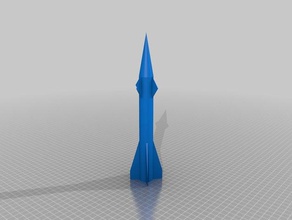 8 fin big base rocket prototype 6 250mm 3d printing print air powered makeredchallenge pvc 3d print model - Mito3D