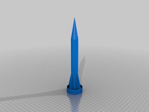 circle fin big base rocket prototype 5 250mm 3d printing makeredchallenge 3d print model - Mito3D